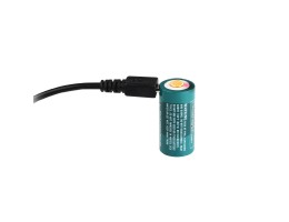 Acumulator microUSB RCR123A 650mAh