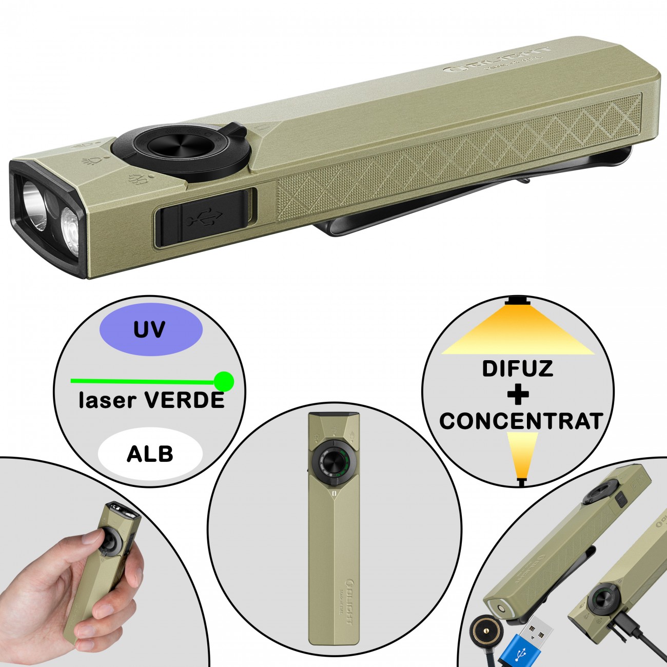 ライト・ランタン OLIGHT ArkPro Ultra Lanterna Olight ArkPro ULTRA cu lumina alba dispersata si