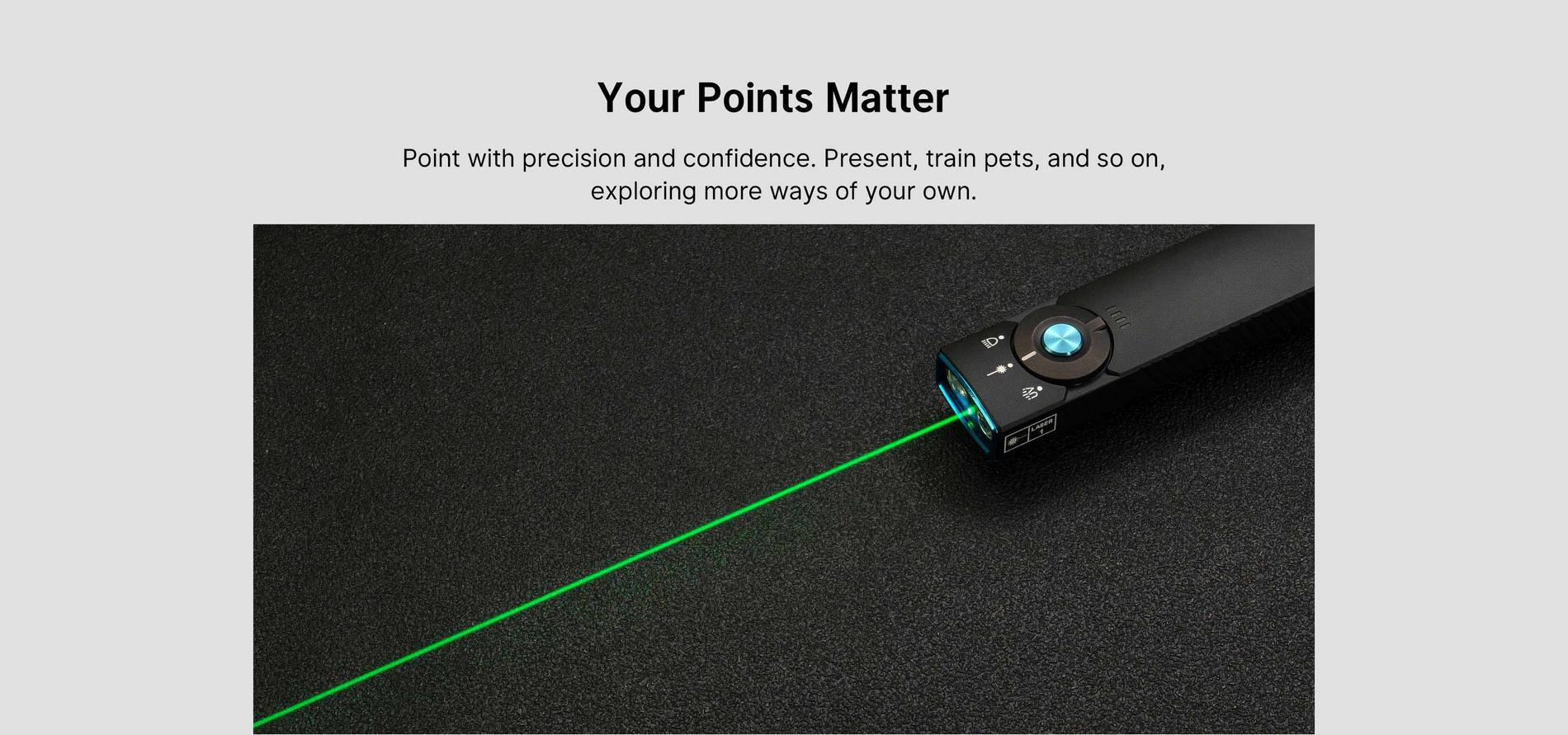 Laser verde pentru prezentări