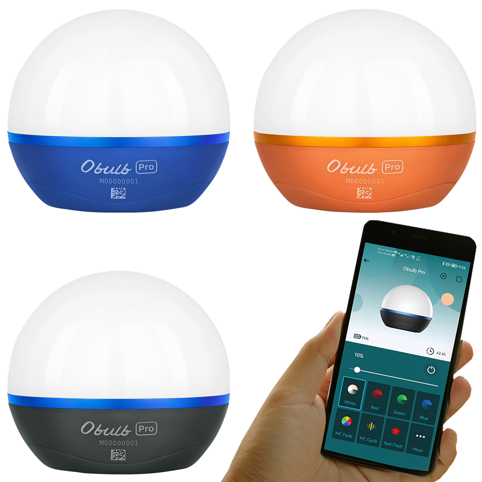 Lampa RGB Olight Obulb PRO cu aplicatie AppStore si Google Play