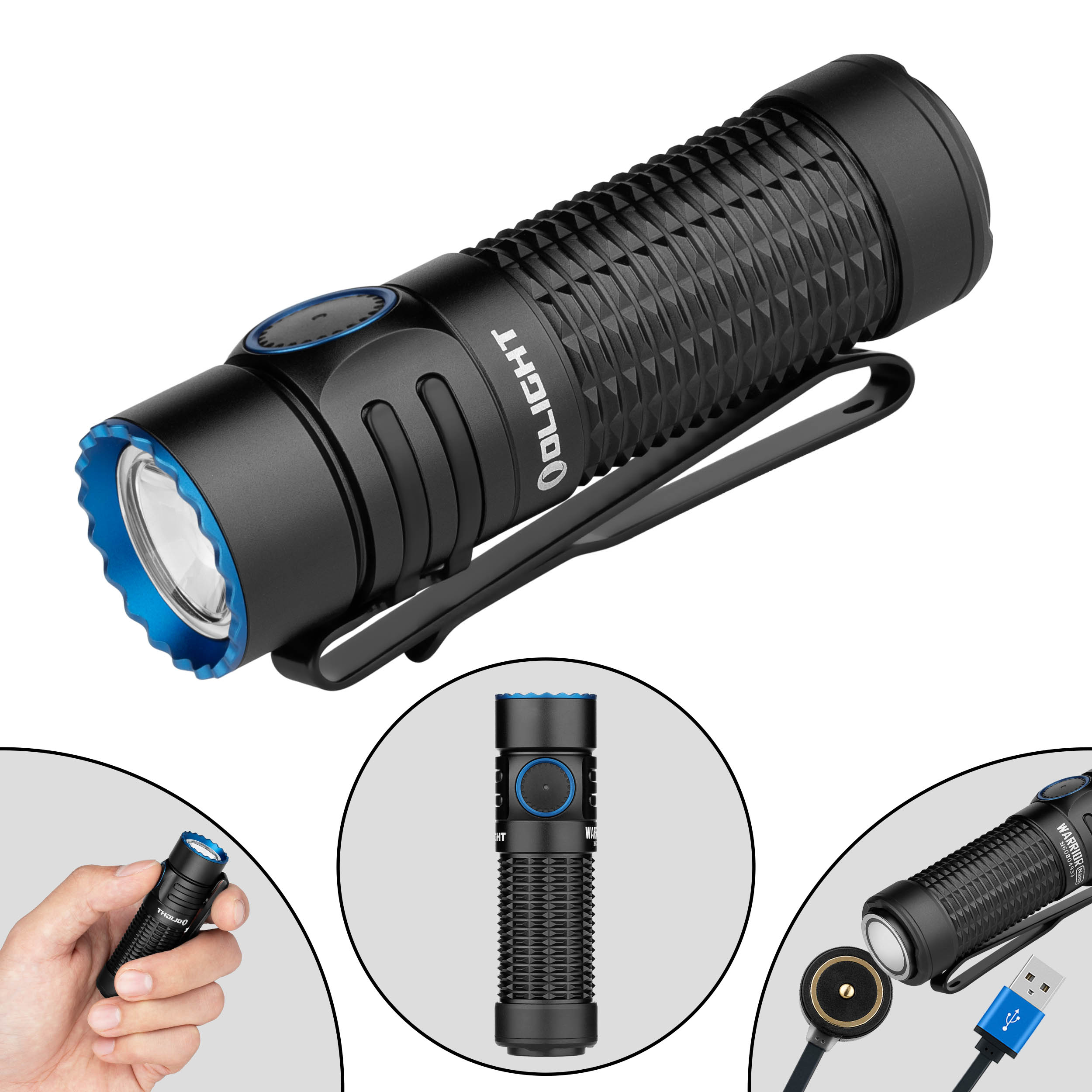 Lanterna Olight Warrior Nano compacta si puternica reincarcabila