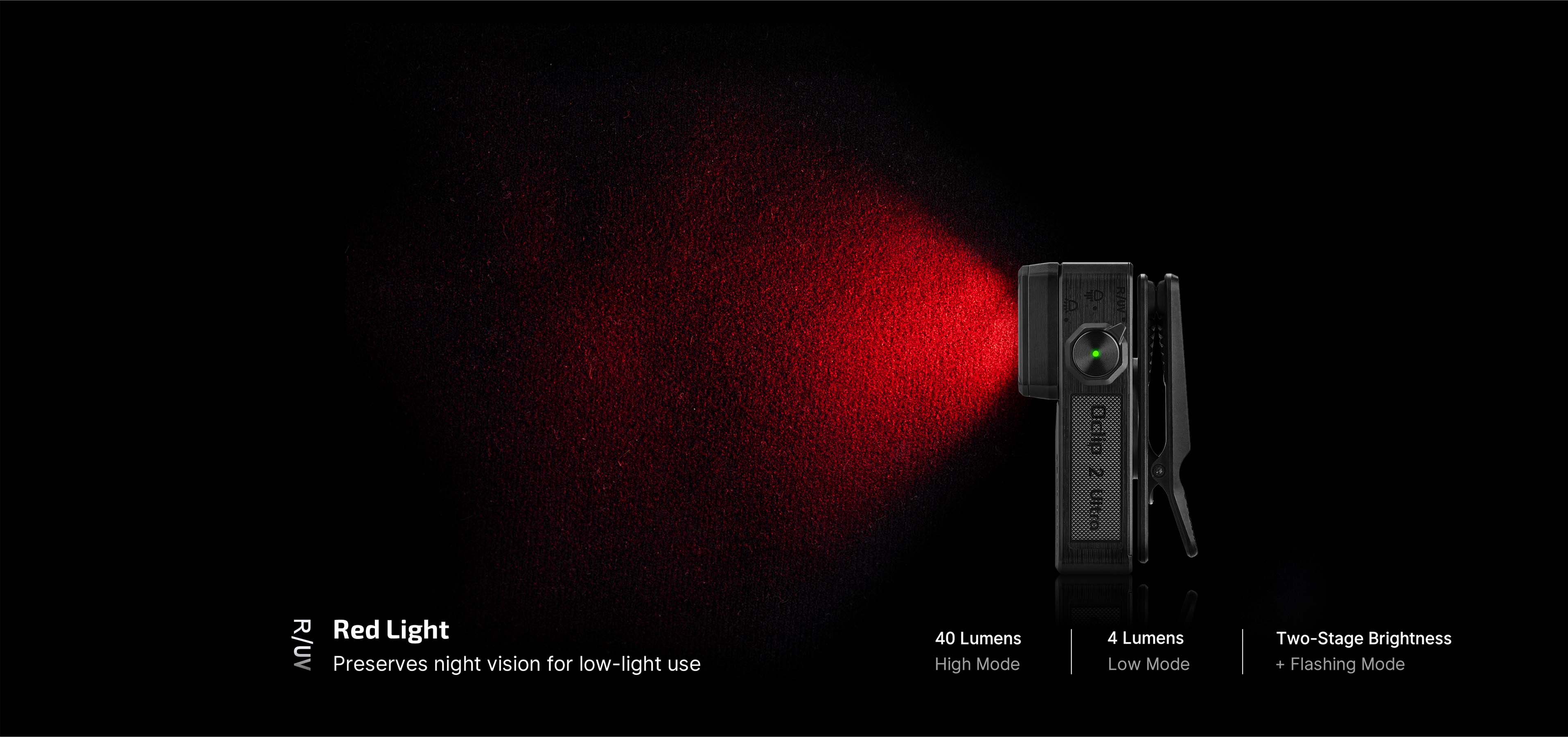Oclip 2 Ultra: lumina rosie cu doua niveluri si semnalizare