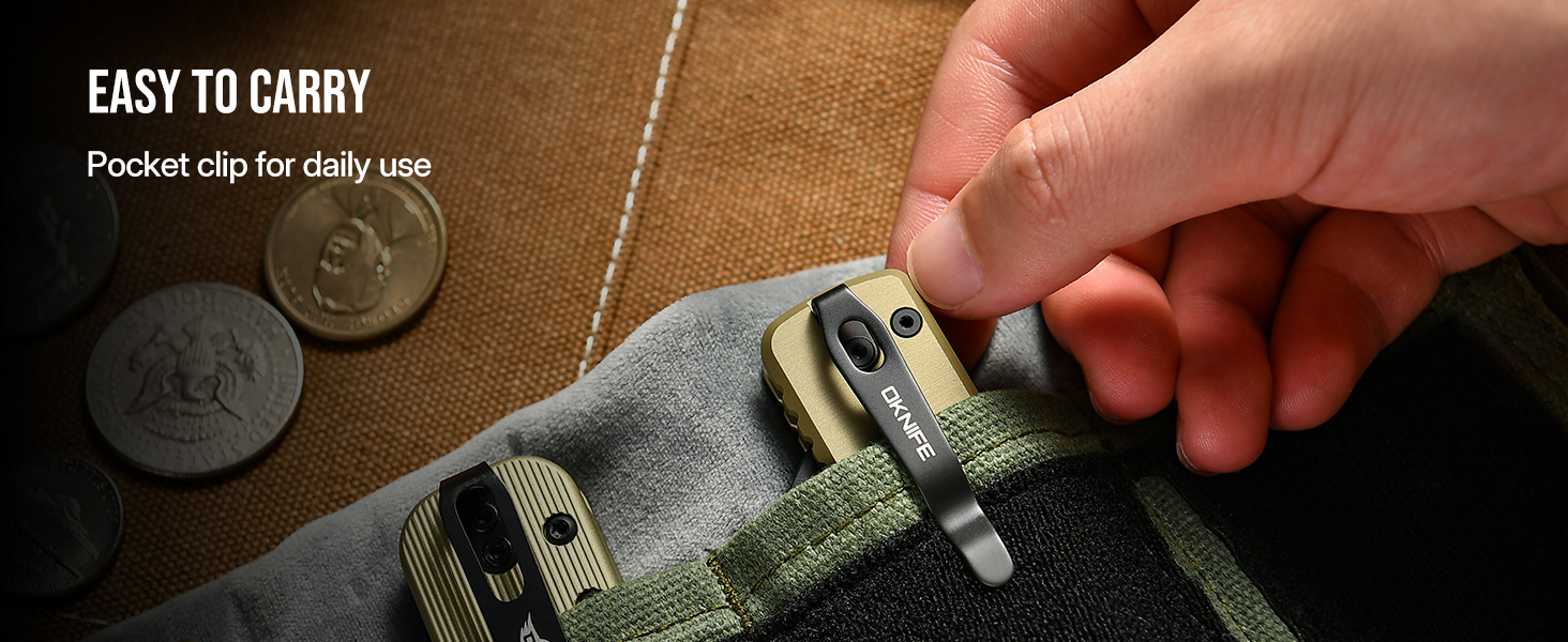 U1 Ultra Olive Green: clips pentru purtare adanc in buzunar